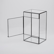 25x15x12cm Siyah Geometrik Teraryum Cam Fanus Takı Aksesuar Çikolata Kutusu Diğer