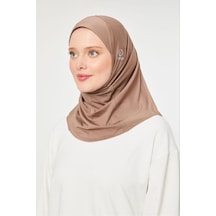 Melodi Scarf Kadın Tesettür Hijab Spor Bone Sütlü Kahve Sütlü Kahve