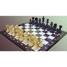 Tr 45x45cm Turnuva Tipi Kaliteli Ahşap Satranç Tahtası Sehpası Ve Ahşap Satranç Piyon Takımı Seti