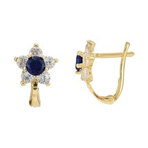 Altın Çocuk Küpe 14 Ayar Çiçek Tasarım Bc0014515