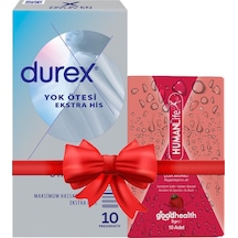 Durex Yok Ötesi Ekstra İnce Ekstra His 10'lu Prezervatif + Humanlife 5 Gr X 10 Çilek Aromalı Kayganlaştırıcı Jel Lubricant