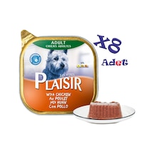 Plaisir Tavuklu Pate Konserve Yetişkin Köpek Maması 8 x 150 G
