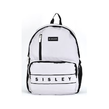 Sisley Okul Sırt Çantası Unisex Çok Gözlü Günlük Seyahat Sırt Çantası Gri 12920