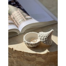 Bernami Mumluk Şamdanpinterest Dekoratif Beton 10 Cm Kapaklı Kutu, Çok Amaçlı Kutu, Takı Kutusu Diğer