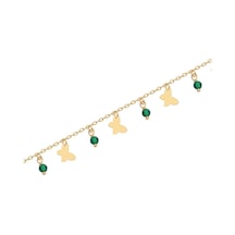Diamond Line - Gülaylar - Sarı Altın 14 Ayar Kelebek Bileklik Standart N11.21824 Sarı Altın