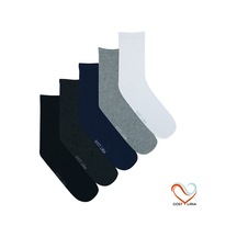 Gost Liria- 5 Li Renkli Ribanalı Unisex Soket Çorap Çok Renkli