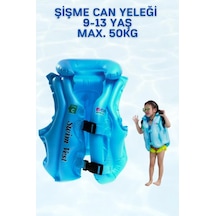 Mavi Renk Abc 9-13 Yaş Çocuklar Için Şişme Havuz Ve Deniz Can Ye Mavi
