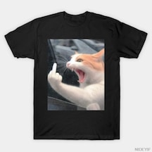 Tarzsokak Komik Turuncu Kedi Meme Kaba Zencefil Kedi Tutumu T-shirt Erkekler Kadınlar Için % 100% Pamuk Çok Renkli