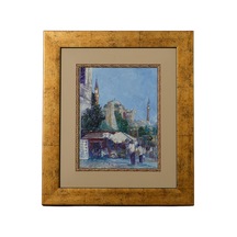 Tarihi Sokakta Meydan Pazarı Ve Ayasofya Silüeti 37 x 42 CM