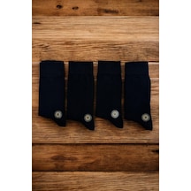 Tibo 4 Çift Erkek Kalın Kışlık Lambswool Yün Soket Çorap Siyah