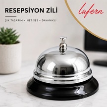 Özel Tasarım Gümüş Metal Resepsiyon Zili Masa Üstü Çağrı Otel Kafe Restoran Servis Net Sesli Danışma