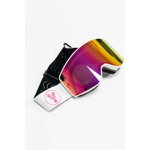 Profesyonel Kayak / Snowboard Gözlüğü Mıknatıslı Model Mor-pembe Mor - Pembe