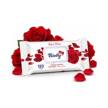 Biolly Red Rose Islak Mendil 120 Yaprak - Koli 12 Adet 12'li Set
