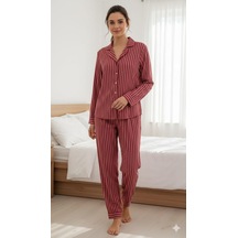Kadın Pijama Takımı Sude Kırmızı
