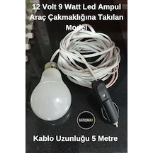 12 Volt 9 Watt Led Ampul Beyaz Araç Çakmaklığıa Takılan Model