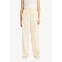 DeFacto Wide Leg Krep Kumaş Palazzo Pantolon Cepli Yüksek Bel Uzun Boy Geniş Paça F0083AX25SMYL504