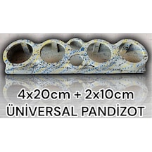 Elyaflı Universal Pandizot 4x20cm 2x10 Uyumlu Pandizot Özel Boyalı Gri 20cm Pandizot