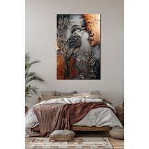Kuş Baskılı Cam Tablo Modern Dekoratif Doğa Temalı Duvar Tablosu