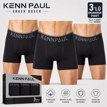 Kennpaul Likralı Erkek Boxer 3 Adet gri