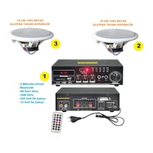 Tavan Hoparlör Seti 1 Adet Anfi+2 Adet 1oov 16 Cm Tavan Hoparlör