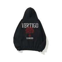 Tarzsokak Y2k Unisex Vergito Flower Sweatshirt Kod 1800 Siyah
