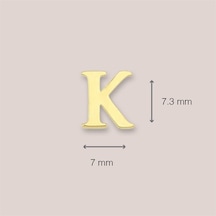 Goldkupe 14 Ayar Altın K Harf Küpe 0,49 Gr-1369