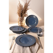 Keramika Lapis Myra Pasta Tabağı 22 Cm 6 Adet Q08 Çok Renkli