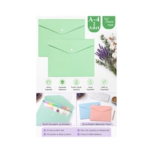Nane Yeşil Çıtçıtlı Dosya Pastel Renk A4 2 Adet Dosy Plastik Renkli Zarf Dosya Çıt Çıtlı Dosya Ödev Evrak Belge Saklama