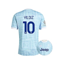 Juventus 2025/26 Yeni Sezon Kenan Yıldız Deplasman Forması Mavi Çok Renkli