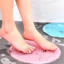 Zmc Bilişim Silikon Fırçalı Banyo Masaj Matı Ve Ayaklar İçin Topuk Masaj Paspası Çok Renkli