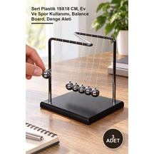 3 Adet Denge Balans Tahtası Sert Plastik 19x18 Cm, Ev Ve Spor Kullanımı, Balance Board, Denge Aleti Sarı