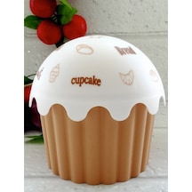 Plastik Saklama Kabı Cupcake Şeklinde Kilit Mekanizmalı 1200 Ml Çok Renkli