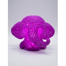 Sevimli Fil Çocuk Odası Gece Lambası 3d Tasarım Led Işıklı Masaüstü Mesh Dekor Hediyelik Mor