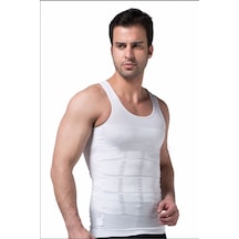Fitformgiyim Corset Beyaz Erkek Atlet Korse Atlet Bel Göğüs Göbek Jinekomast Toparlayıcı Dik Duruş Beyaz
