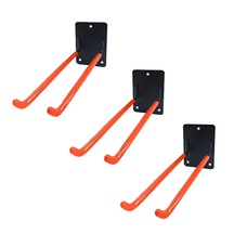 Microcase Çok Amaçlı Pvc Kaplamalı Kaymaz Metal Askılık Ağır Yük Askısı Depo Garaj Bahçe - Al5915 3 Adet Siyah