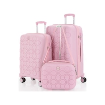 Mçs Polipropilen 3lü Valiz Seti Büyük & Orta & Makyaj V376 S23sy1000051-set 00070 Pudra