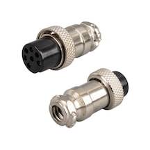 7 Pin Metal Dişi Konnektör Mayk Fiş M16 - 16mm