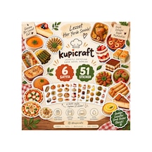 6 Sayfa Tarifler Temalı Sticker Seti Yemek Sticker Tarif Ajanda Scrapbook Journal - 937688399 Diğer