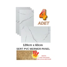 4 Adet 60x120cm Alternatif Kaplama Pvc Calacatta Mermer Desenli Ev Ofis Otel Duvar Kaplama Paneli Beyaz