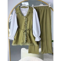 Lovie Moda Vera Dantel Detaylı Bağlamalı İkili Takım Yeşil
