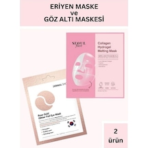 Dermal Kolajen İçerikli Şeffaflaşan Eriyen Maske 34 Gr Ve Rose Gold Göz Altı Maskesi 4 Gr Seti