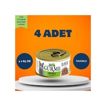 Gurme Soslu Tavuklu Yetişkin Kedi Yaş Maması 4 X 85 Gr