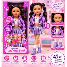 Oyuncak Tatlı Moda Bebek 41 Cm Mor