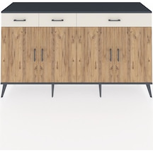 Kronos Konsol 4 Raflı 3 Çekmeceli 4 Kapaklı 176x59x99 Antrasit-çam/aytaşı Atlas Çam/aytası - Antrasıt