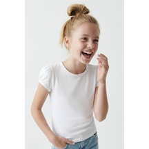 Breeze Kız Çocuk Tişört Basic 8-14 Yaş, Beyaz