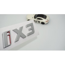 Dk Tuning Yeni İx3 Bagaj Gri Kırmızı Abs Yazı Logo Bmw İle Uyumlu -