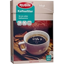 Rossmann Rubin Klorsuz 4 Numara Kahve Filtresi Kağıdı 2 x 100'lü