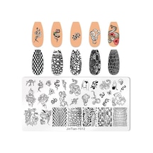 Gotik Yılan Ve Yılan Derisi Dizayn Nail Art Stamping Baskı Plakası Jt-y012