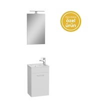 VitrA Ardea 67087 Banyo Dolabı Seti Kapaklı 40 cm Parlak Beyaz
