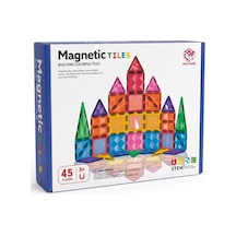 Kzl Kids Home Renkli Manyetik Yapı Blokları Seti 7.5 Cm 45 Parça 188m32